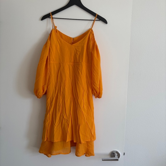Anthropologie, Moulinette Soeurs Yellow Cold Shoulder Dress, XS - Picture 7 of 15